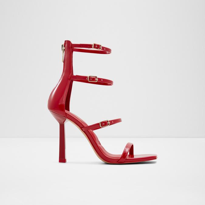 Red strappy sales heels closed toe