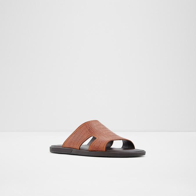 Sevoewien Men's Cognac Single Strap Sandals image number 3