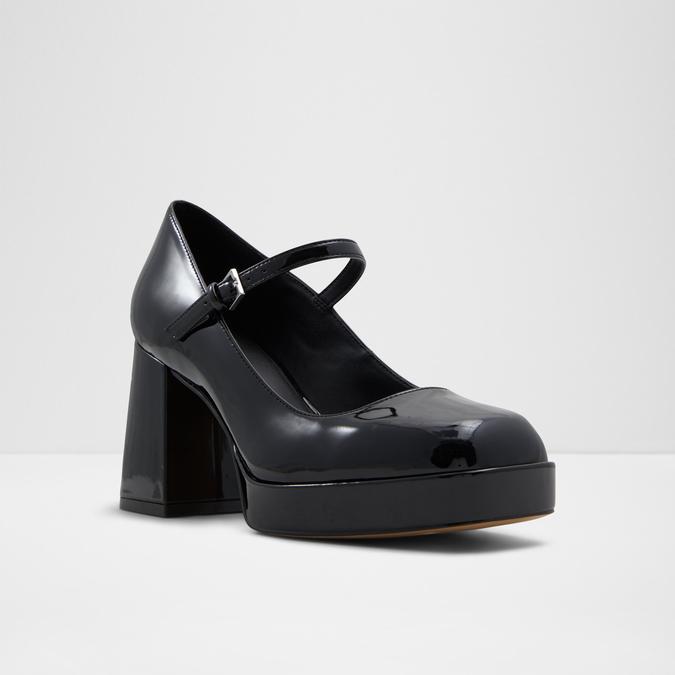 Trowe Women's Black Block Heel Shoes image number 4