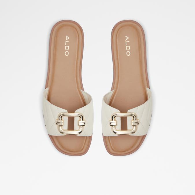 Qelajar Women's White Flat Sandals image number 1