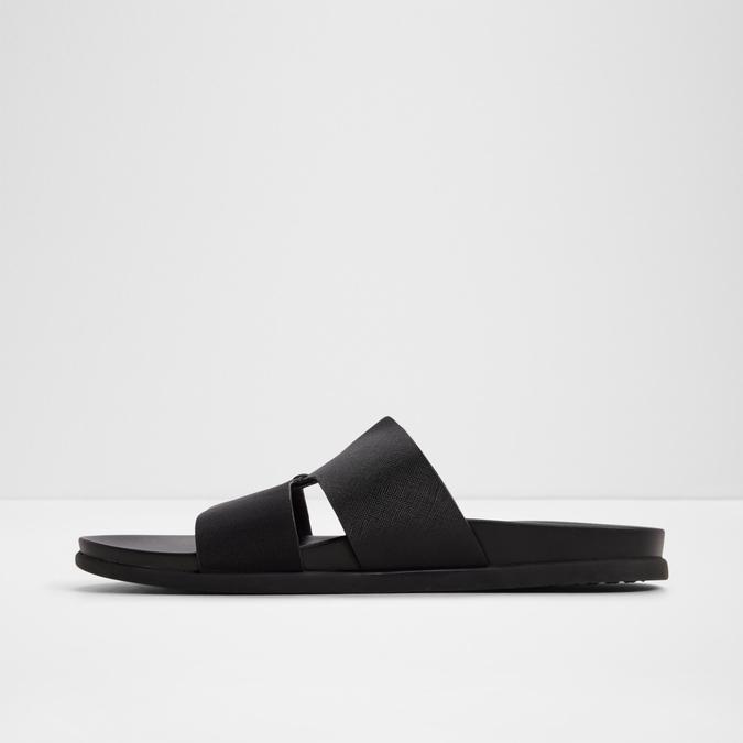 MARCELO Black Men Single Strap Sandals image number 2