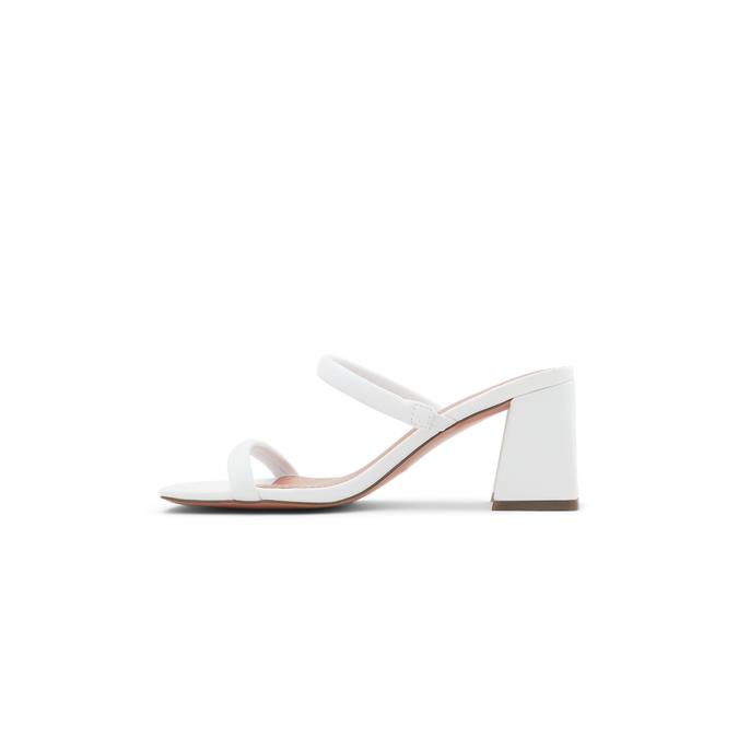 Kaiaa Women's White Heeled Sandals image number 2