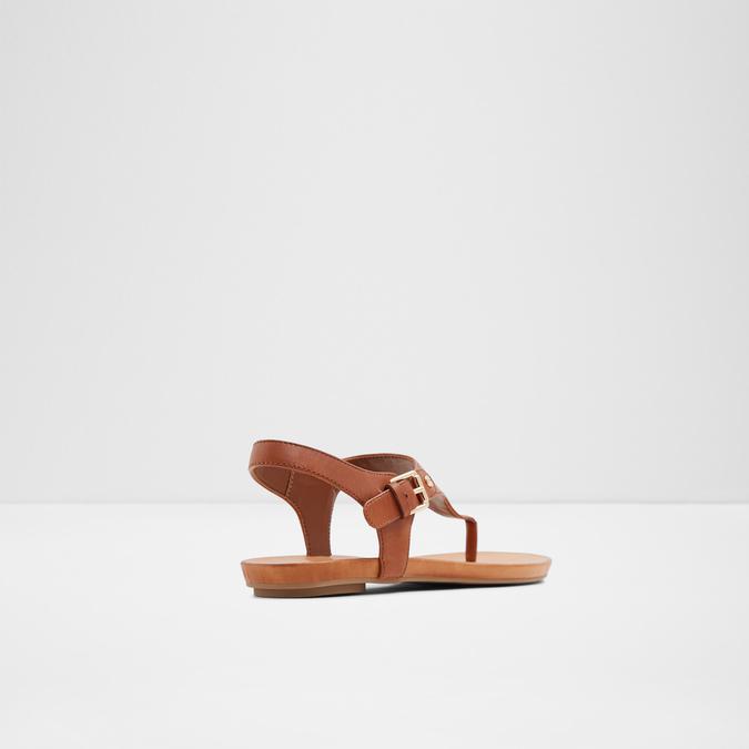Mecia Women's Cognac Flat Sandals image number 2