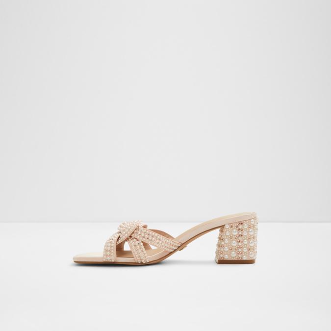 Grandly Women's Light Pink Block Heel Sandals image number 3