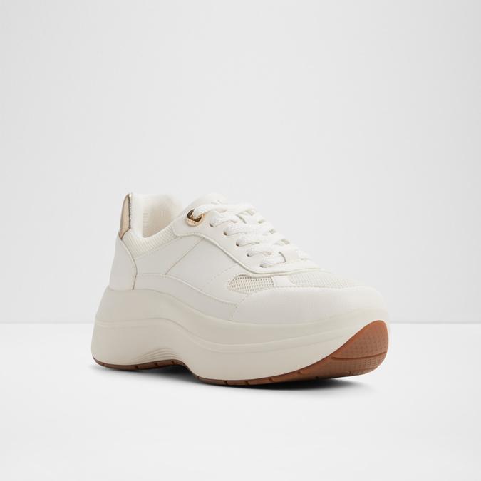 Kenbarrya-In Women's White Sneaker Wedges image number 4