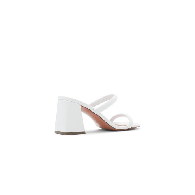 Kaiaa Women's White Heeled Sandals image number 1
