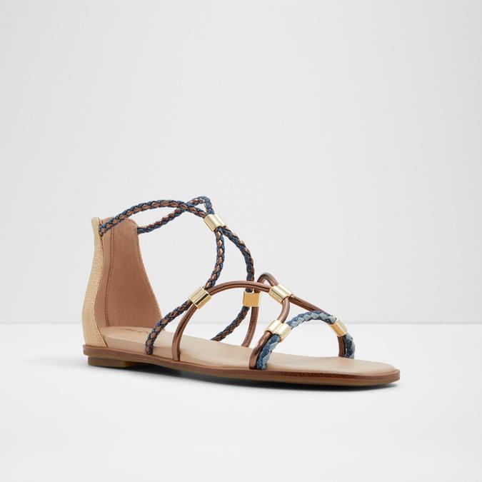 Oceriwenflex Women's Blue Flat Sandals image number 4
