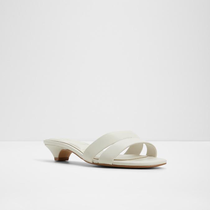 Scarletta-In Women's White Block Heel Sandals image number 4