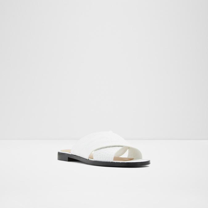 Celararith Women's White Flat Sandals image number 3