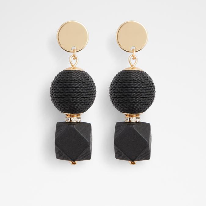 Novala Women's Black On Gold Earrings image number 0