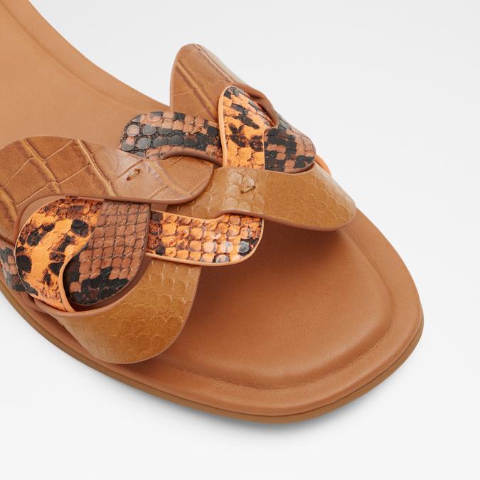 Adwilaviel Women's Brown Multi Flat Sandals image number 5