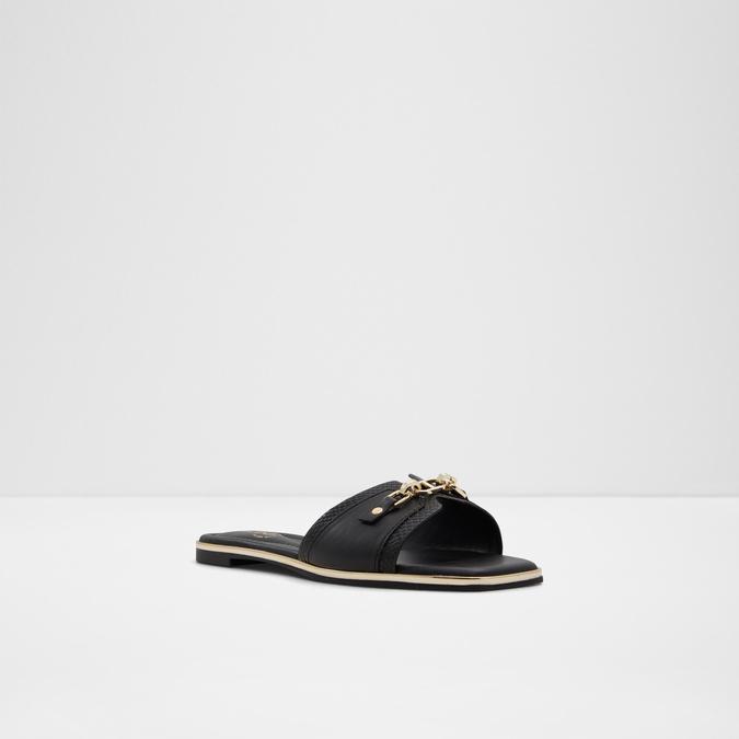 Jeannie Women's Black Flat Sandals image number 4