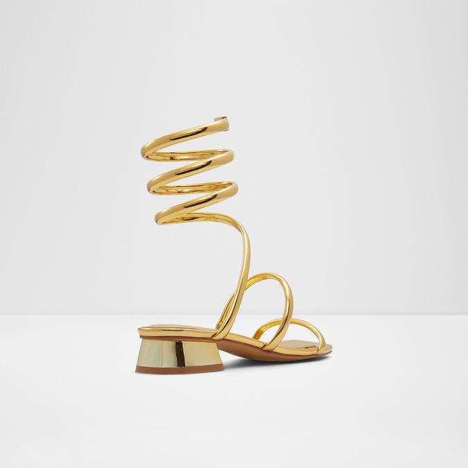 Spinnaa Women's Gold Block heel Sandals image number 2