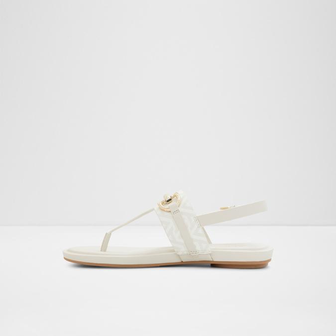 Tany Women's White Flat Sandals image number 2