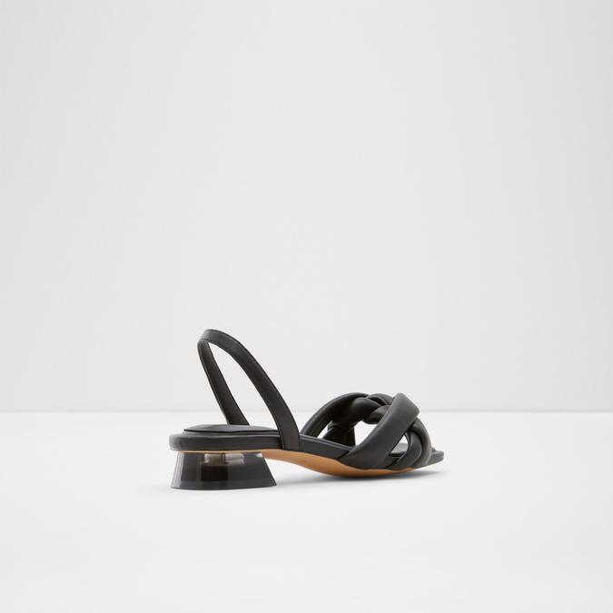 Buttercupp Women's Black Block Heel Sandal image number 2