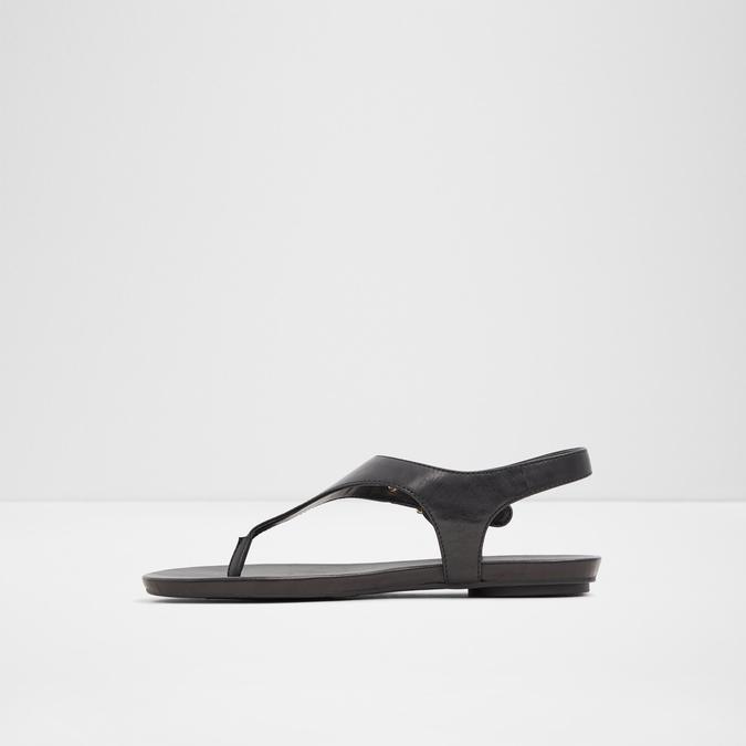 Mecia Women's Black Flat Sandals image number 2