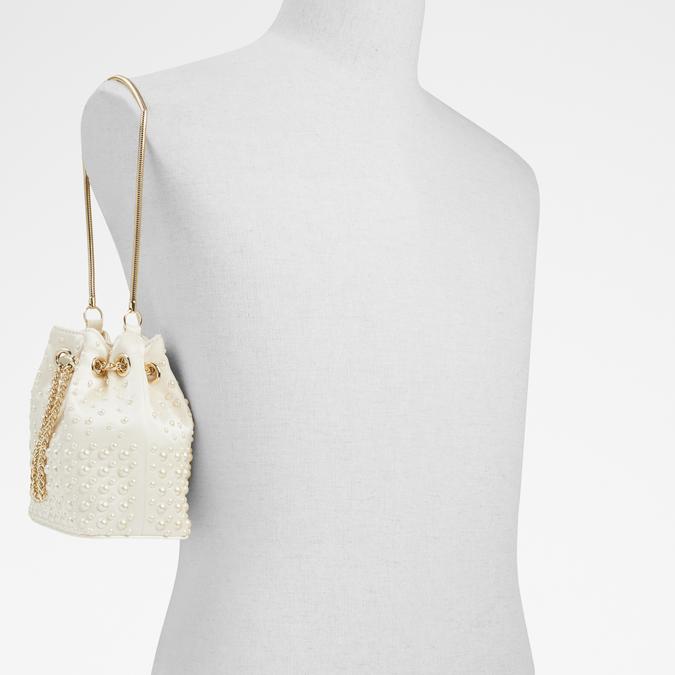 Pearlily Women's White Bucket Bag image number 4