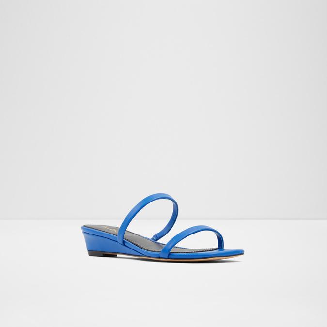 Giannina Women's Open Blue Flat Sandals image number 3