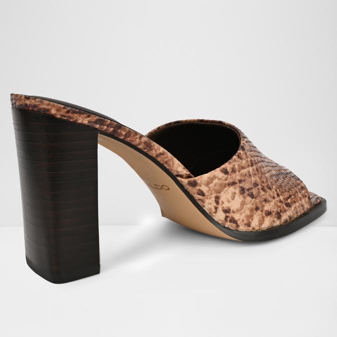 RE-SOPHIA-IN BROWN MULTI Women Block Heel Sandals image number 2