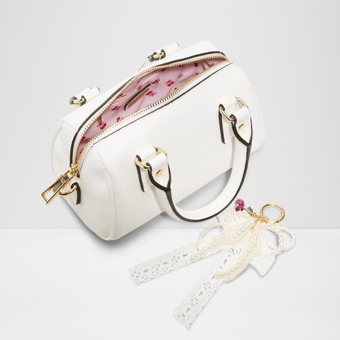 Haliewhite Women's White Barrel Bag image number 3