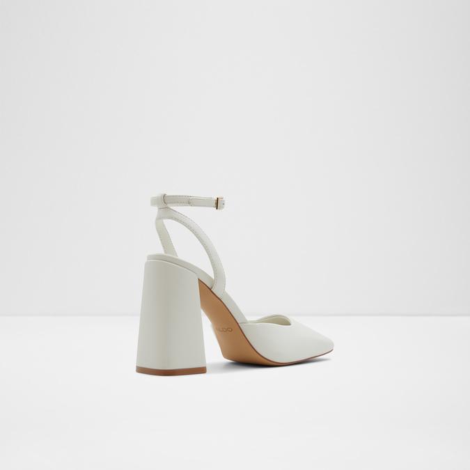 Ingenue Women's White/Bone Block Heel Shoes image number 1