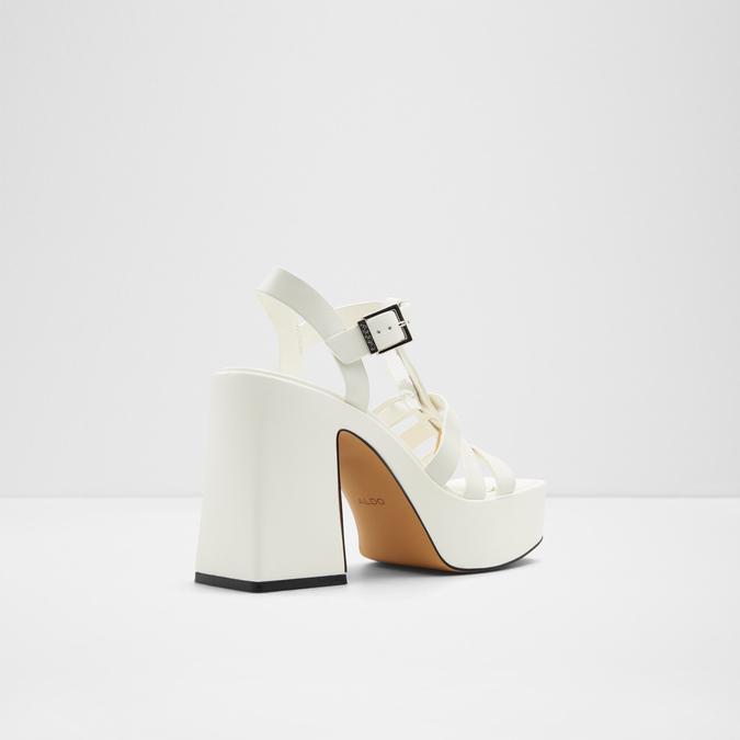 Jeni Women's White Block Heel Sandals image number 2