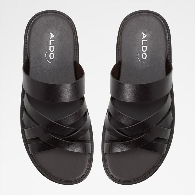 Haniffa-In Men's Brown Strap Sandals