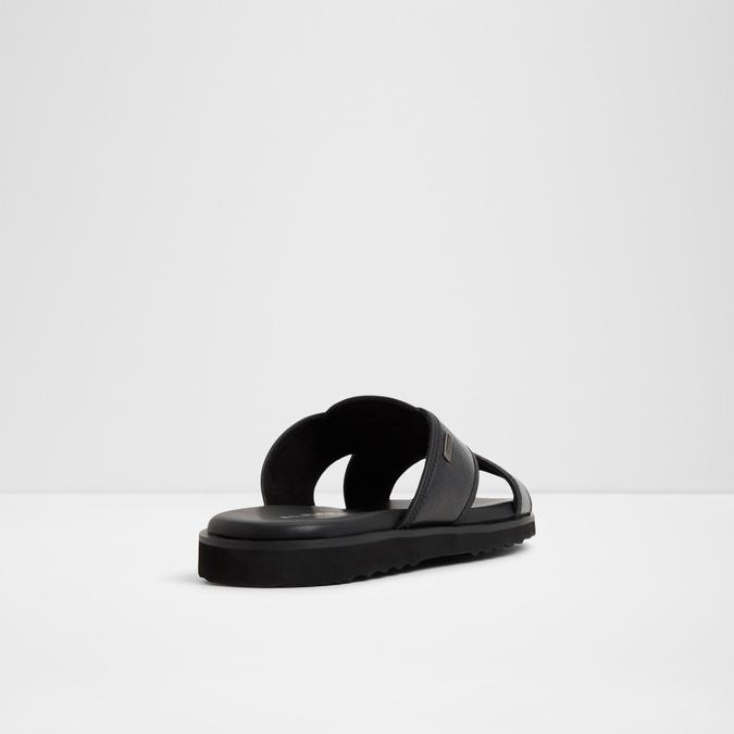 Olinoa-In Men's Black Cross Strap Sandals image number 2