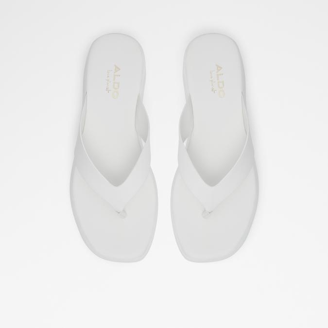 Delphy Women's White Flatform Sandals image number 1