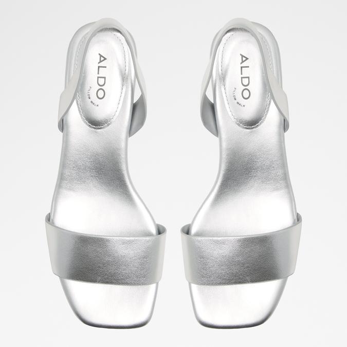 Dorenna Women's Silver Flat Sandals image number 1