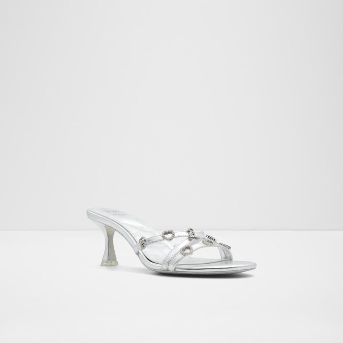 Barbiemule Women's Silver Dress Sandals image number 4