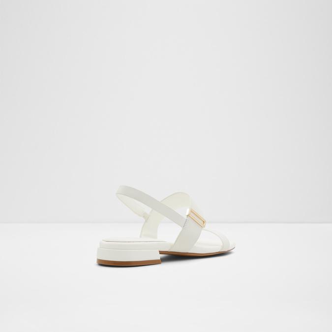 Nuwin Women's White Flat Sandals image number 2