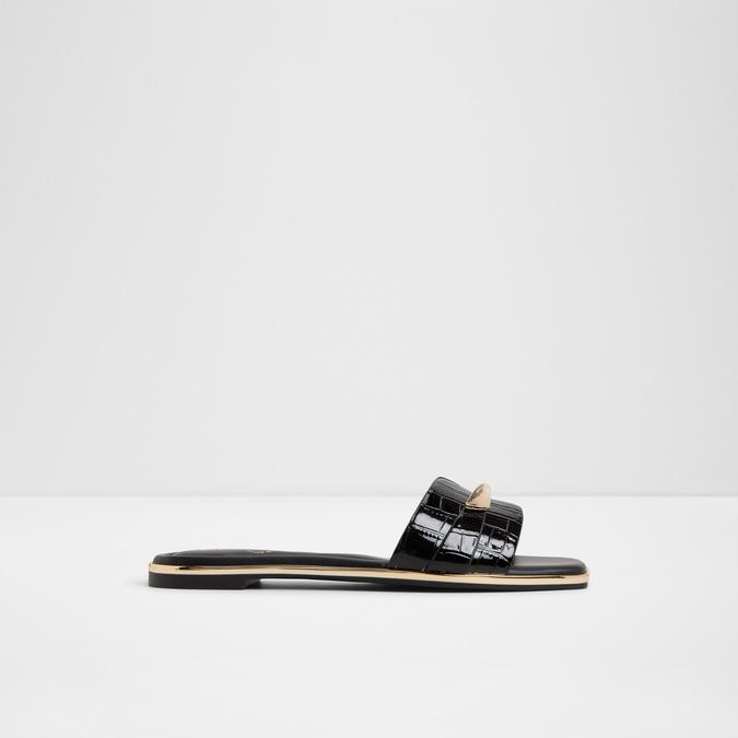 Darlina-In Women's Black Flat Sandals