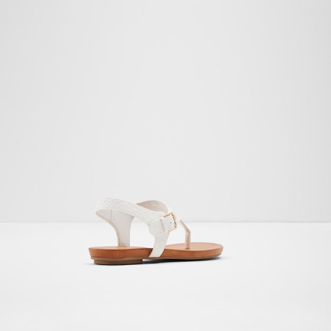 Mecia Women's White Flat Sandals image number 1