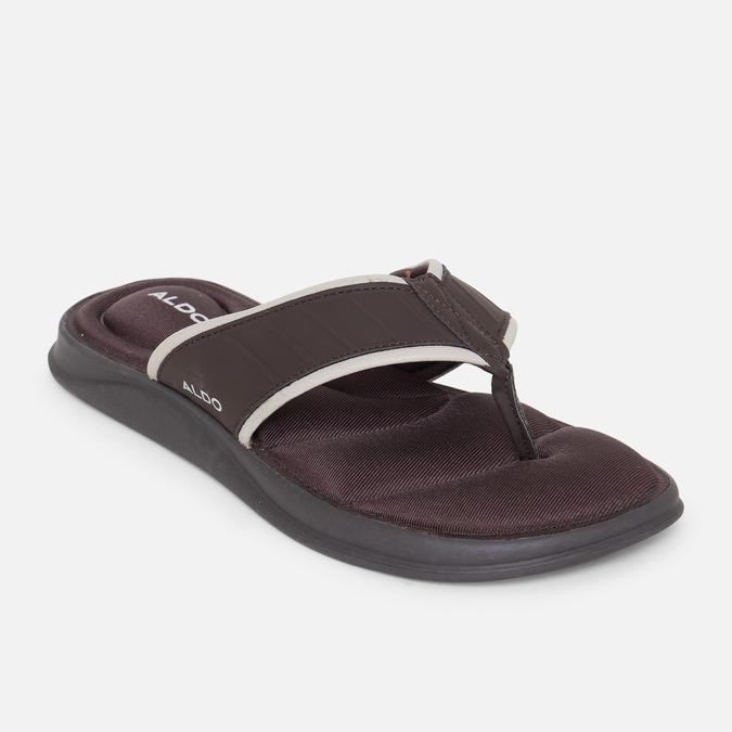 Rassen Men's Dark Brown Thong Sandals image number 0