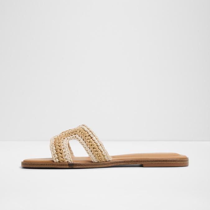 Itsandala Women's Beige Flat Sandals image number 3
