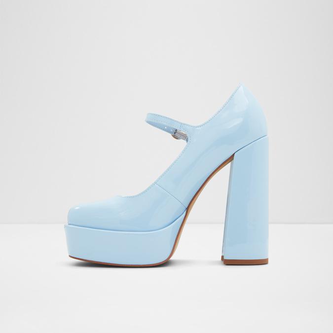 Anjie Women's Blue Block Heel Shoes image number 3