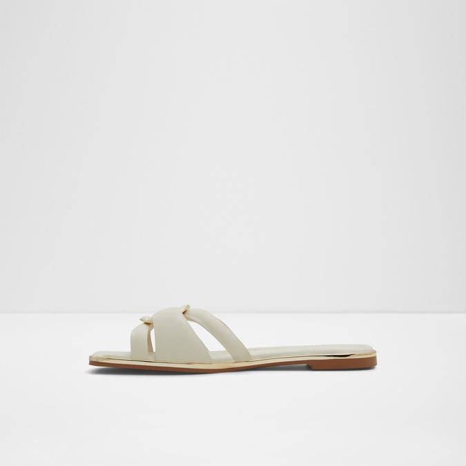 Yesenia Women's White Flat Sandals image number 3