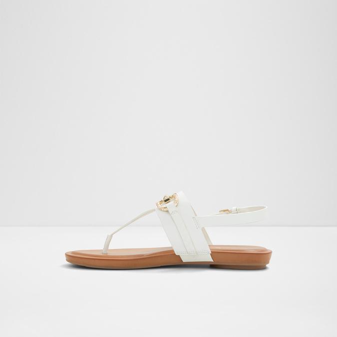 Tany Women's Open White Flat Sandals image number 3
