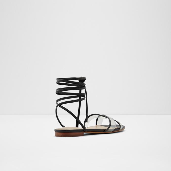 Candid Women's Black Flat Sandals image number 1