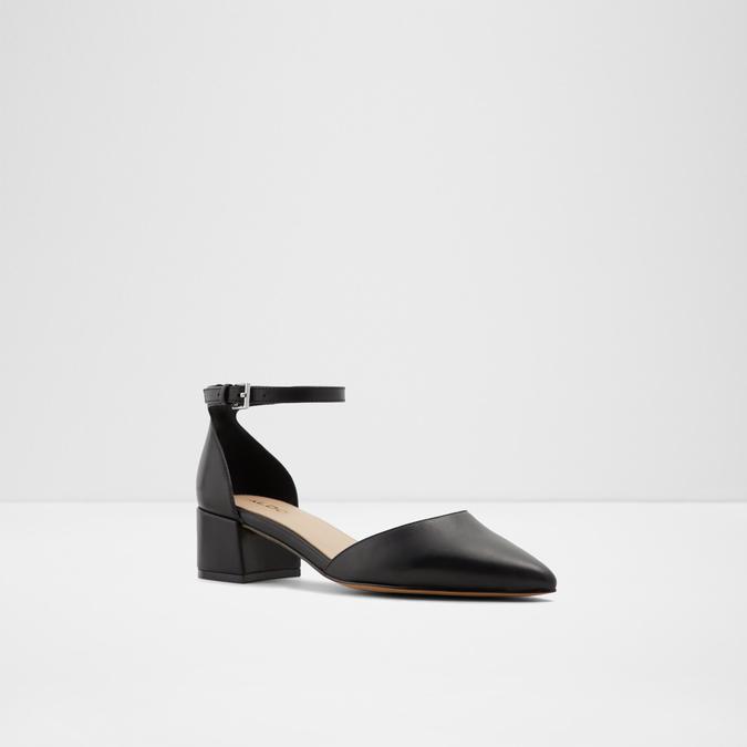 Zulian Women's Black Block Heel Shoes image number 3