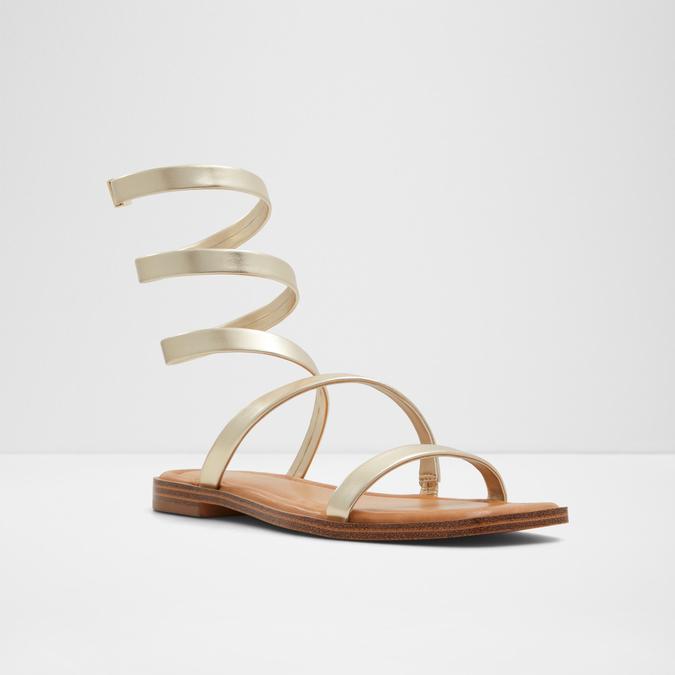 Spinella Women's Gold Flat Sandals image number 4
