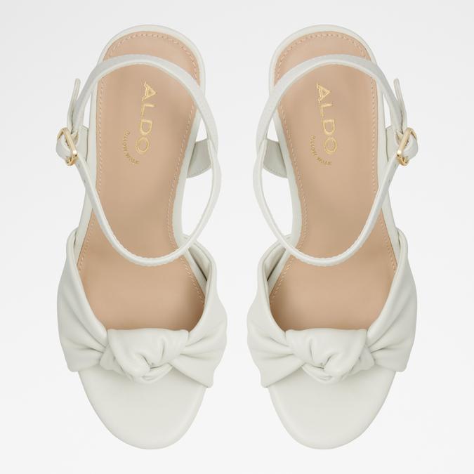 Ulialdan-In Women's White Block Heel Sandals