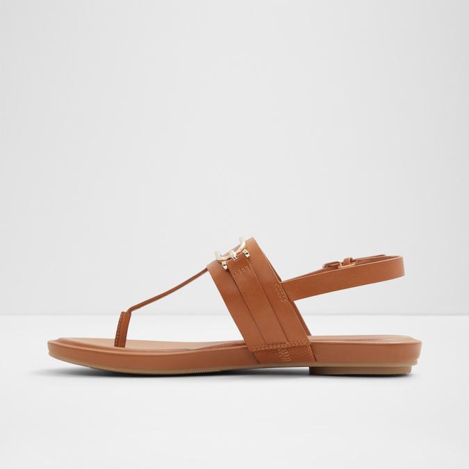 Adraynwan Women's Brown Flat Sandals image number 3