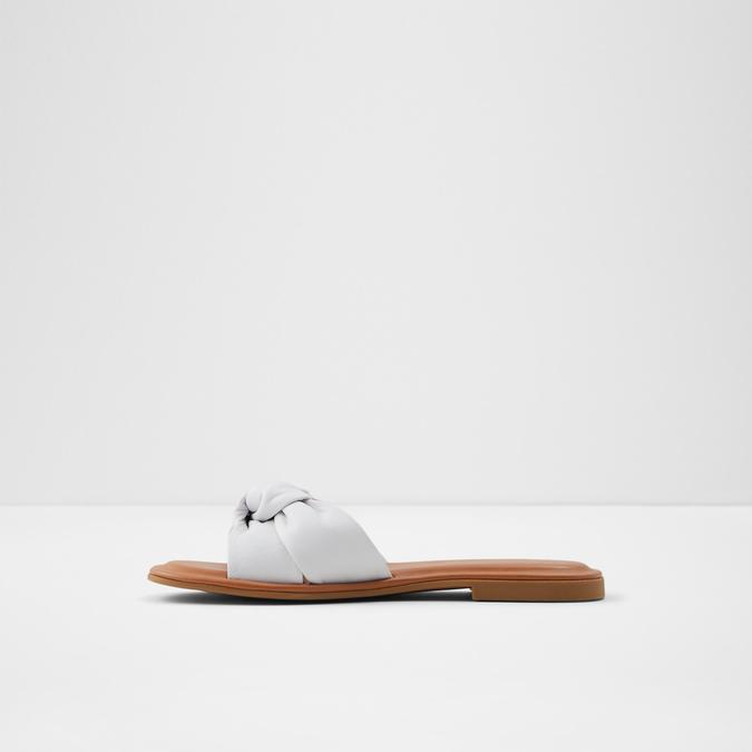 Abayrith Women's White Flat Sandals image number 3