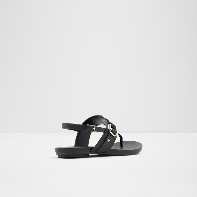 Pandra Women's Black Flat Sandals image number 1