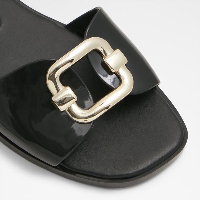 Jellyicious Women's Black Flat Sandals image number 5