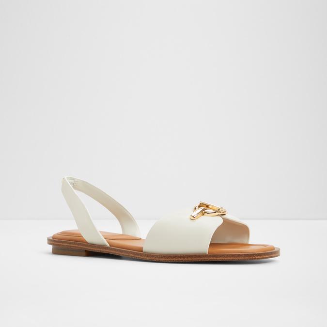 Goassi-In Women's White Flat Sandals image number 4