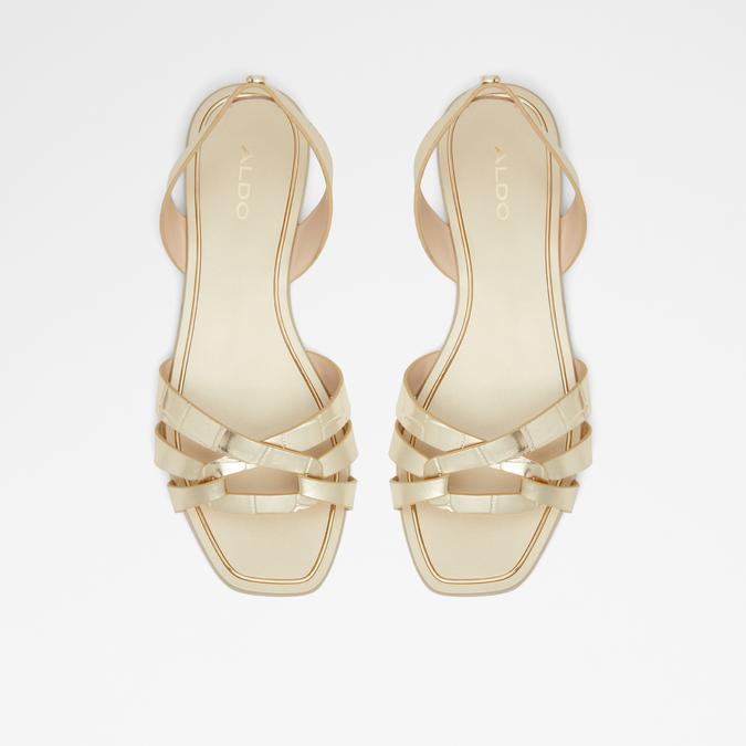 Khristen Women's Champange Flat Sandals image number 1