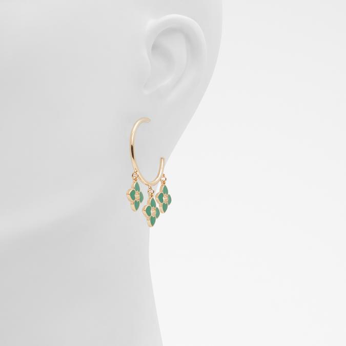Zaligan Women Dark Green Earrings image number 1
